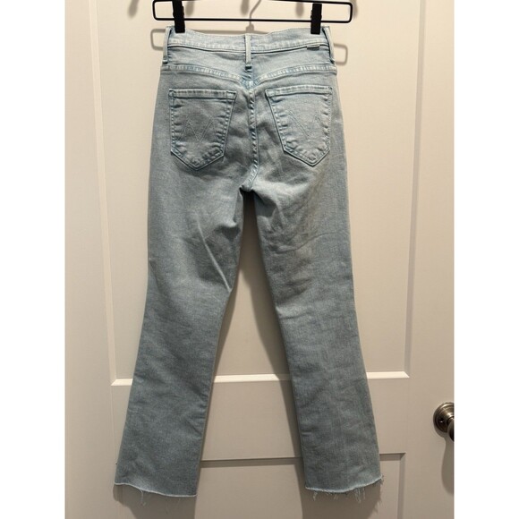 Women’s Mother insider crop step fray Aquatic Wash 23 Denim Jeans - Picture 8 of 8